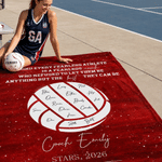 Personalised Netball Galaxy Star Style Soft Throw Blanket with Name and Year Home Decor Appreciation Team Gift for Netball Coach