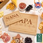 Personalized Daddy We Love You FSC Bamboo Cutting Board with Juice Groove Engraved 1-12 Kids Names Ship from USA Father's Day Gift for Dad Grandpa