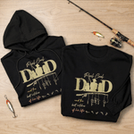 Personalised Dad and Best Catch T-shirt Sweatshirt Hoodie with Name Daily Wear Birthday Gift for Father Family