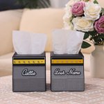 Personalised 3D Printed Speaker Style Tissue Box with Name Concert Music Festival Birthday Gift for Music Lover Rock Band