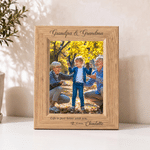 Personalized Minimalist Photo Title Frame with Engraved Name and Text Home Decor Birthday Grandparent's Day Gift for Grandparents