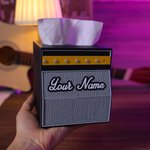Personalised 3D Printed Speaker Style Tissue Box with Name Concert Music Festival Birthday Gift for Music Lover Rock Band