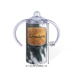 Personalized Cow Hide Sippy Cup with Name