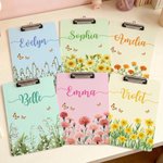 Personalised Birth Flower Butterfly Acrylic Clipboard with Name School Supplies Teacher Appreciation Week Teacher's Day Gift for Teachers Educators