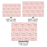 Personalized Multicolour Name Word Cloud Wrapping Paper Set of 3 Birthday Anniversary Party Gift for Girl Boy Woman Man