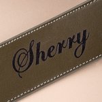 Personalised Simple Text Adjustable PU Leather Camera Strap Birthday Anniversary Gift for Dad Photographer