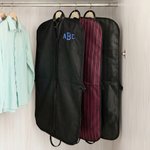 Personalised Multicolour Embroidered PU Leather Handle Suit Bag with Name and Initial Home Use Wedding Day Gift for Groomsmen Gentlemen