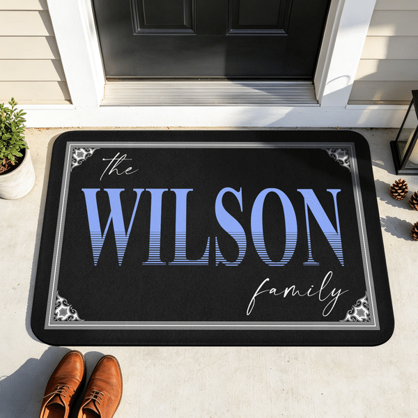 Personalized The Family Design Anti-Slip Doormat with Surname Home Decor Housewarming New Home Gift for Family Friends