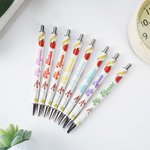 Personalised Apple Crayon Glitter Refillable Ballpoint Pen with Text Back to School Appreciation Teacher's Day Gift for Teacher