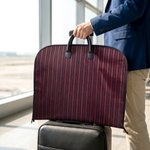 Personalised Multicolour Embroidered PU Leather Handle Suit Bag with Name and Initial Home Use Wedding Day Gift for Groomsmen Gentlemen