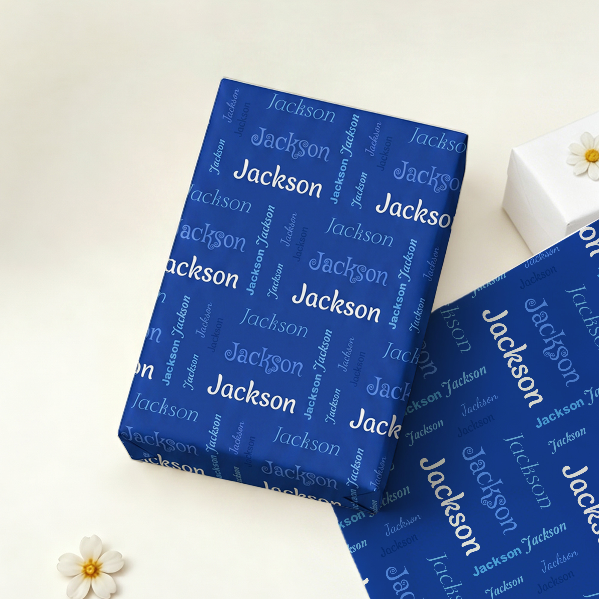 Personalisiertes, mehrfarbiges Geschenkpapier-Set mit Namens-Wortwolke (3er-Set) – Geschenk für Geburtstag, Jubiläum oder Party für Mädchen, Jungen, Frauen und Männer