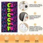 Serviette de plage magnétique personnalisée avec nom - Style graffiti urbain - Cadeau d'anniversaire pour la famille et les amis