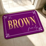 Personalized The Family Design Anti-Slip Doormat with Surname Home Decor Housewarming New Home Gift for Family Friends