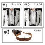Personalised Simple Text Adjustable PU Leather Camera Strap Birthday Anniversary Gift for Dad Photographer