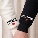 Personalised Romantic  King & Queen 100% Cotton Sweatshirt with Text Engagement Anniversary Valentine's Day Gift for Couples