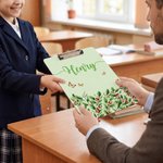 Personalised Birth Flower Butterfly Acrylic Clipboard with Name School Supplies Teacher Appreciation Week Teacher's Day Gift for Teachers Educators