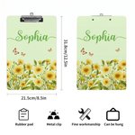 Personalised Birth Flower Butterfly Acrylic Clipboard with Name School Supplies Teacher Appreciation Week Teacher's Day Gift for Teachers Educators