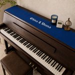 Personalized Embroidered Vintage Piano Keyboard Dust Protector Cover with Text Birthday Gift for Pianists Music Teachers
