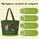 Personlig totebag i manchester med namn häst och ryttare motiv rymlig väska perfekt för resan present till hästälskare