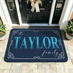 Personalized The Family Design Anti-Slip Doormat with Surname Home Decor Housewarming New Home Gift for Family Friends