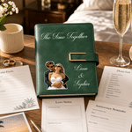 Personalized Couple Photo PU Leather A5 Notebook with Name Daily Use Birthday Anniversary Wedding Gift for Couple