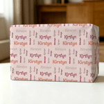 Personalized Multicolour Name Word Cloud Wrapping Paper Set of 3 Birthday Anniversary Party Gift for Girl Boy Woman Man