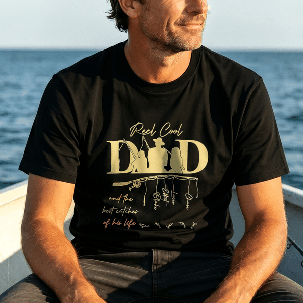 Personalised Dad and Best Catch T-shirt Sweatshirt Hoodie with Name Daily Wear Birthday Gift for Father Family