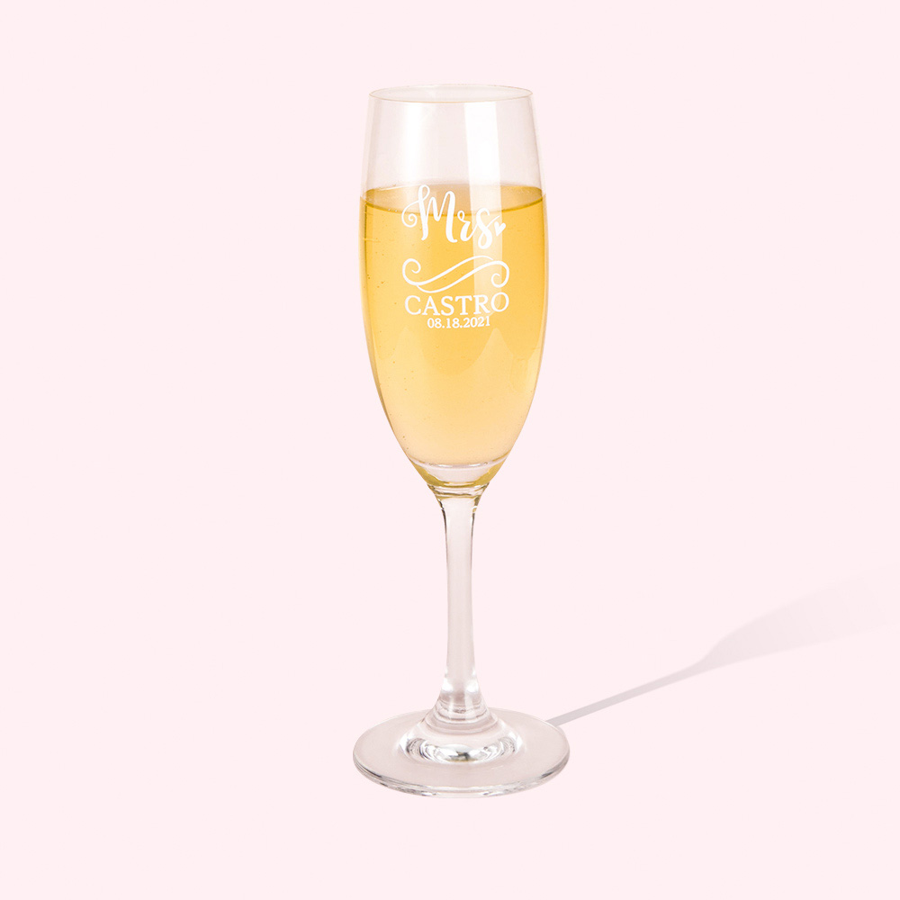 Personalisierte Champagnergläser 2er-Set mit Grauvierten Namen Datum 220ml Kristall-Champagnerkelch Hochzeit Jahrestag Geschenk für Ehepaar
