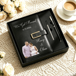 Personalized Couple Photo PU Leather A5 Notebook with Name Daily Use Birthday Anniversary Wedding Gift for Couple