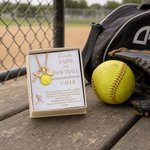 Personalized Baseball Softball Initial Cross Necklace with Box and Name Game Day Birthday Gift for Christian Sport Lover