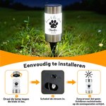 Gepersonaliseerde Hond Kat Pootafdruk Waterdichte Solar Tuinlamp met Naam Tekst en Jaar Tuindecoratie Sympathie Geschenk voor Verlies van Huisdier