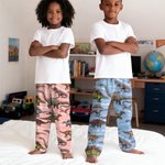 Personalized Dinosaur Name Word Cloud Multicolour Soft Pajama Pants Daily Wear Birthday Gift for Dinosaur Lover