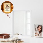 Personalized Pet Photo LED Mirror Photo Frame with Name and Date Sympathy Memorial Daily Use Gift for Pet Lovers Owners Friends