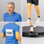 Personalized 3D Marathon Runner Photo Figurine Ornament with Wooden Base and Text  Desk Decoration Birthday Gift for Running Lovers