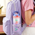 Personalized Gradient Color Name 12 oz Insulated Water Bottle with Text Back to School Birthday Gift for Kid