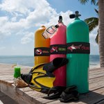 Personalized Embroidered Sea Turtle Water-Resistant Dive Tank Strap with Name Diving Expeditions Accessory Training Gift for Divers Scuba