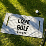 Personalised Love to Golf Soft Golf Cart Seat Cover with Name Club  Birthday Gift for Golf Lovers