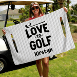 Personalised Love to Golf Soft Golf Cart Seat Cover with Name Club  Birthday Gift for Golf Lovers