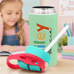 Personalized Gradient Color Name 12 oz Insulated Water Bottle with Text Back to School Birthday Gift for Kid