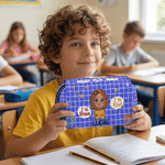 Personalized Im Kind Im Brave Large Capacity Pencil Case with Name Back to School Birthday Gift for Kid Student