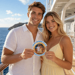 Personalized Photo Cruise Door Magnet with Name Home Decor Birthday Summer Travel Gift for Couple Maritime Enthusiast