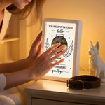 Personalized Pet Photo LED Mirror Photo Frame with Name and Date Sympathy Memorial Daily Use Gift for Pet Lovers Owners Friends
