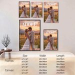 Personalised Magazine Cover Couple Photo Canvas Poster Frameless Framed Painting with Names Anniversary and Date Wedding Party Gift for Couple