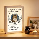 Personalized Pet Photo LED Mirror Photo Frame with Name and Date Sympathy Memorial Daily Use Gift for Pet Lovers Owners Friends