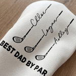 Personalized 1-6 Golf Club Pattern Name PU Leather Golf Club Head Cover with Text Golf Tools Anniversary Retirement Gift for Golf Player Man