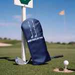 Personalized 1-6 Golf Club Pattern Name PU Leather Golf Club Head Cover with Text Golf Tools Anniversary Retirement Gift for Golf Player Man
