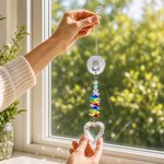 Personalized Love Crystal Pet Photo Memorial Suncatcher with Name Window Hanging Decor Loss of Pet Memorial Gift for Pet Owner