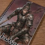 Personalised Dark Style Armor Chinese Zodiac A5 Spiral Journal Notebook with Name Daily Use Birthday Gift for Friends Game Enthusiasts