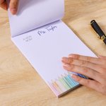 Personalised Coloured Pencils Notepad with Text and 40/80 Pages Daily Use Back to School Teachers' Day Appreciation Gift for Teachers