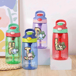Personalised Animal Initial 16 oz Kids Water Bottle with Straw and Name Daily Use Back to School Birthday Gift for Kids Students
